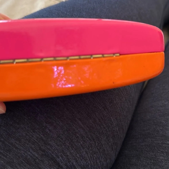 Kate Spade New York Pink/Orange Glasses Case GUC - Picture 3 of 4